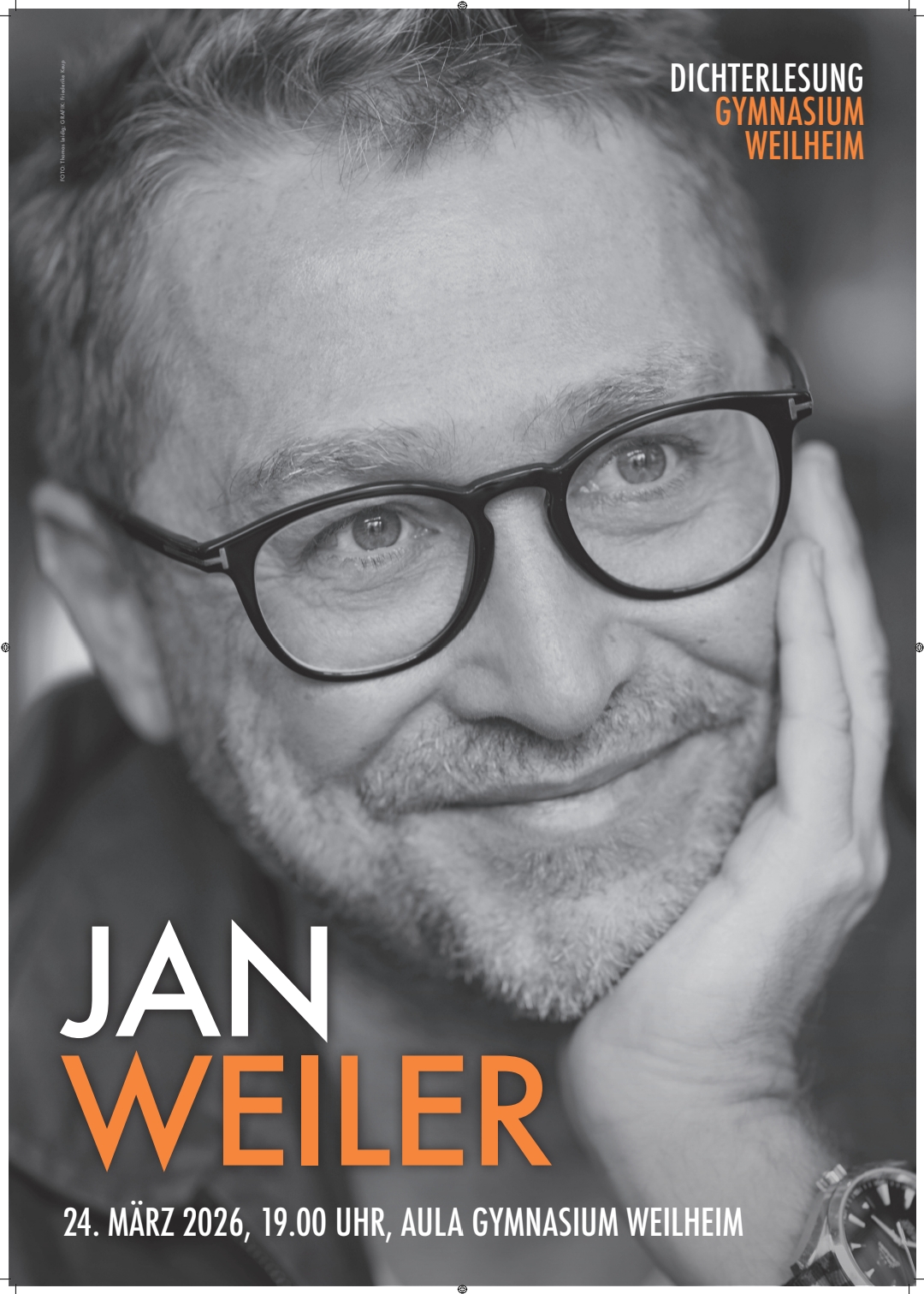 Infoplakat zur Lesung von Jan Weiler