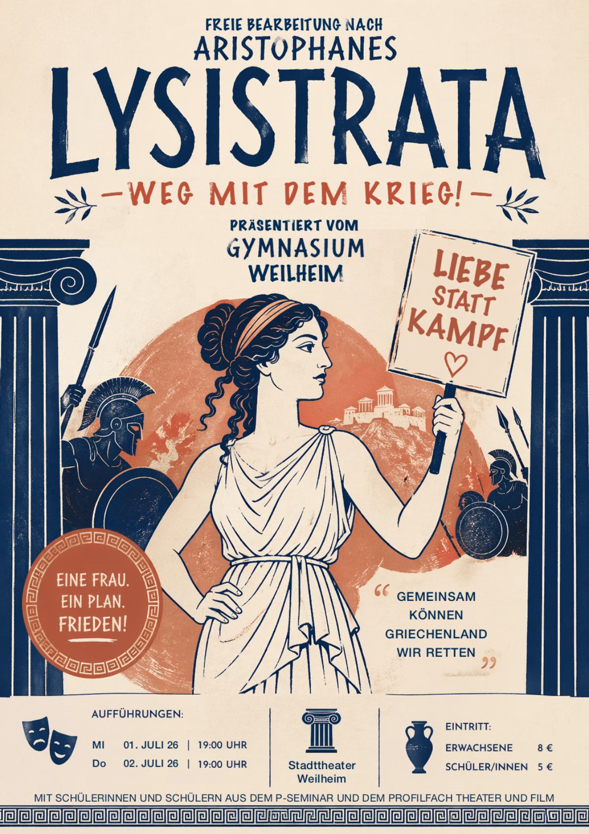 Poster zum Theaterst&uuml;ck Lysistrata