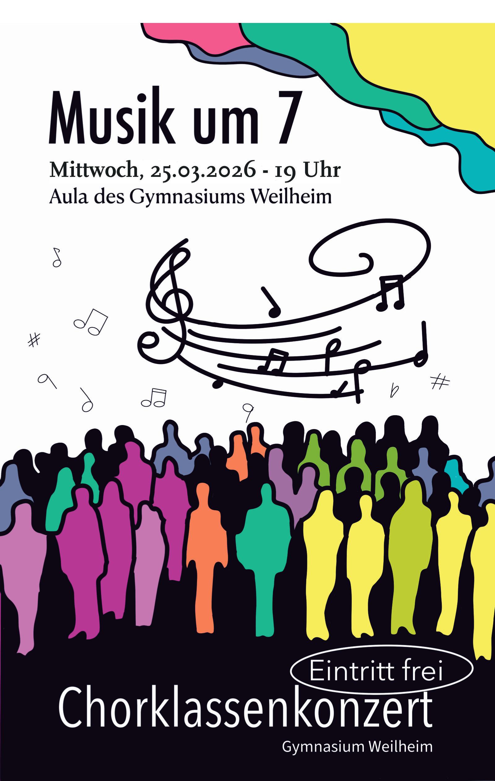 Plakat f&uuml;r Musik um 7